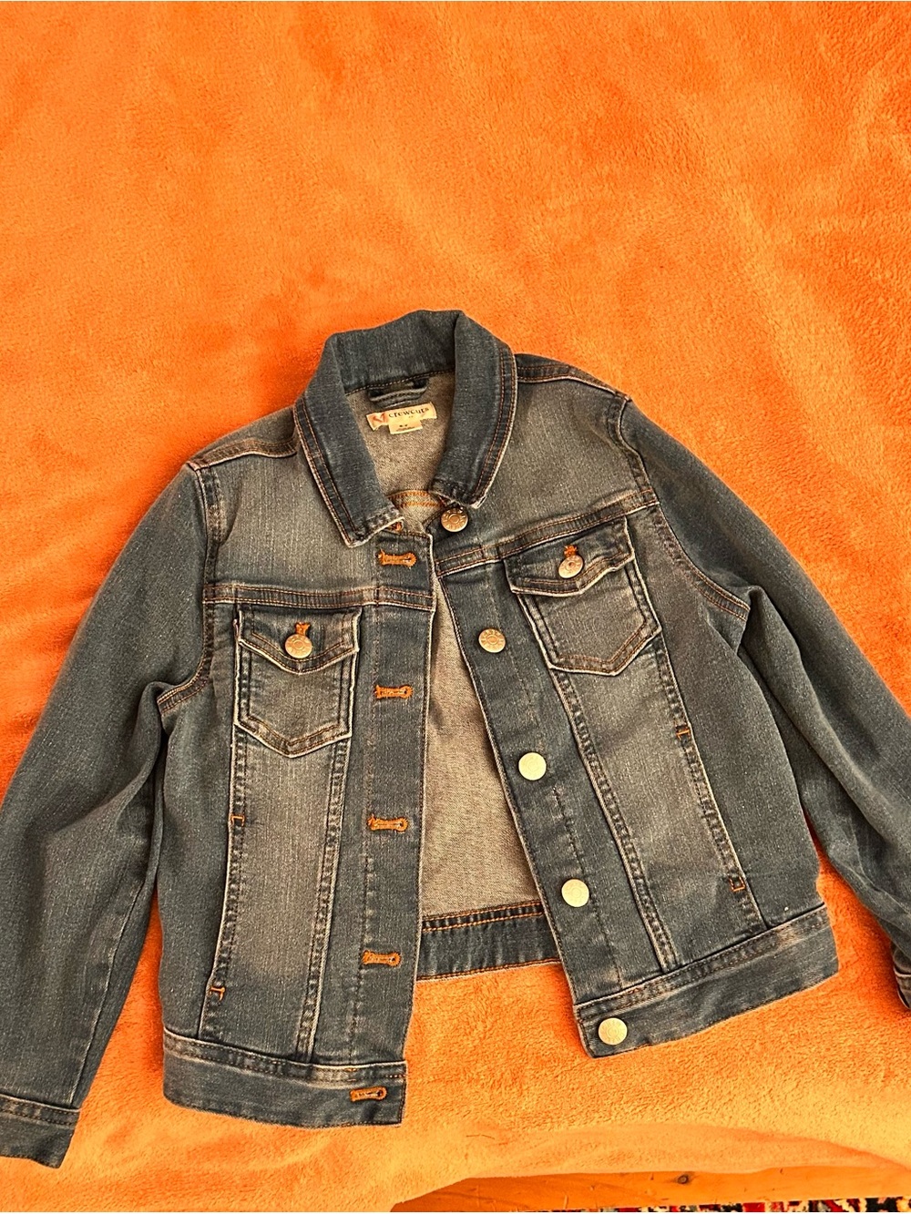 Crewcuts Girls’ Washed Blue Denim Jacket